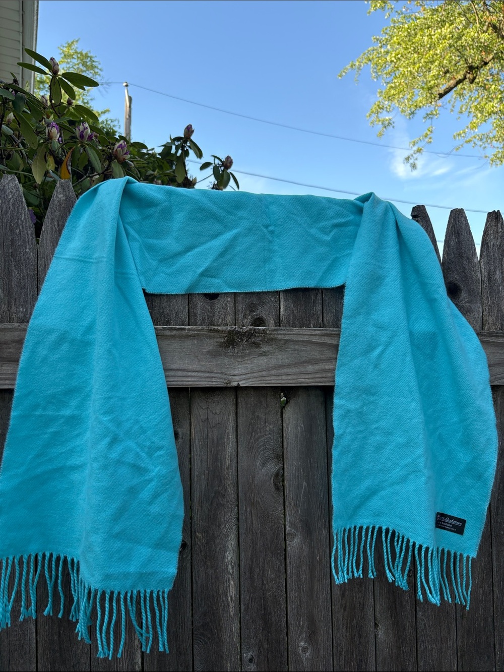 Scotland cashmere pastel blue scarf!